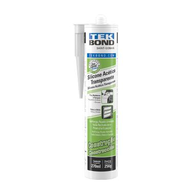 Imagem de Silicone Acético Transparente Uso Geral Construção TekBond 270ml - 256g