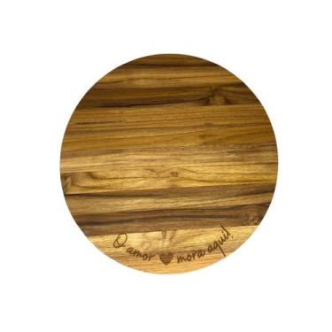 Imagem de Boleira O Amor mora aqui de Madeira Teca - Flow a Home