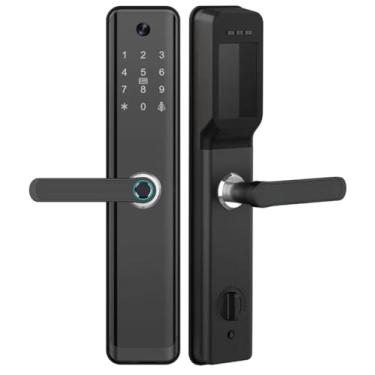 Imagem de Fechadura de Porta Inteligente com Câmera e Campainha, Desbloqueio por Biometria, Senha, Cartão e Chave JWCOM SMART
