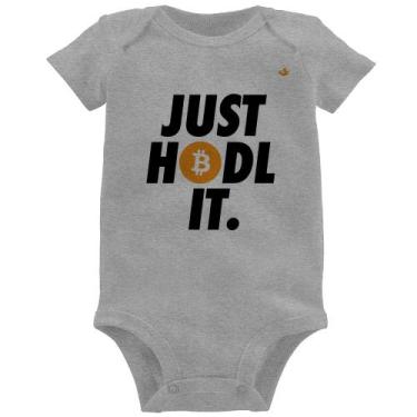 Imagem de Body Bebê Just hodl it - Foca na Moda, Cinza, G