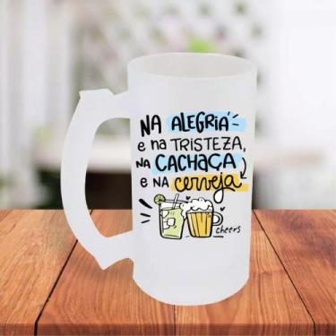 Imagem de Caneca De Chopp Jateada Personalizada Casal Na Alegria Na Tristeza Na 