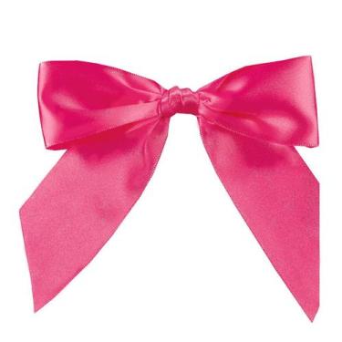 Imagem de Laço Perfeito de Fita de Cetim com Lacre Prático - Rosa Chiclete - G 1