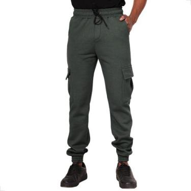 Imagem de Calça Cargo Masculina de Moletom PA Moda Masculina Inverno - West Rout