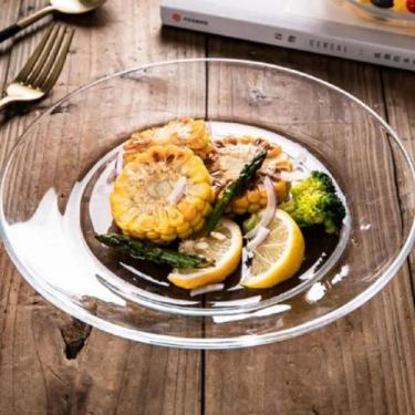 Imagem de Jogo 6 Prato Liso Vidro Astral Transparente Refeição Jantar - PRATICAS