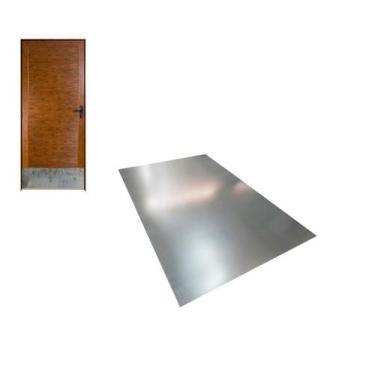 Imagem de Proteção De Porta Chapa Galvanizada Chuva Urina 45cm X 100cm - ASF LIK