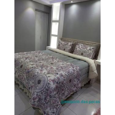 Imagem de Coberdrom de Sherpa Pele de Carneiro Queen Cinza Claro - Têxtil Casa
