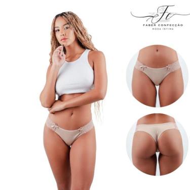 Imagem de kit 12 Calcinhas Fio Dental Microfibra calcinha com Lateral em Renda F