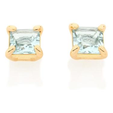 Imagem de Brinco Solitário Composto Por 2 Cristais Qu 526641 - Rommanel, Azul cl