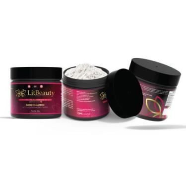 Imagem de Kit 03 Colágeno Premium + Ácido Hialurônico Pele Renovada LitBeauty