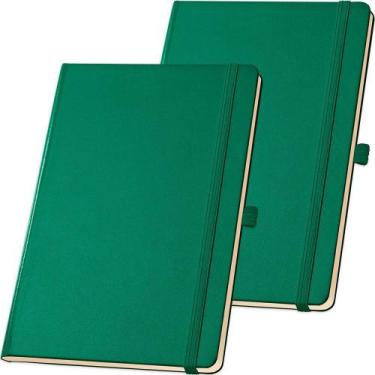 Imagem de Kit 2x Caderneta de Anotações 12x18cm 80 Fls Sem Pauta Verde - TopGet