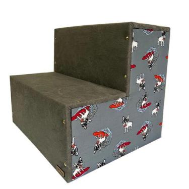 Imagem de Escada Para Cães E Gatos 2 Degraus Cat House Brasil varias cores, cinz