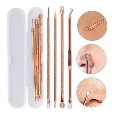 Imagem de Kit C/4 Extrator Tira Acne Cravos  Espinha Limpeza Pele - OEM
