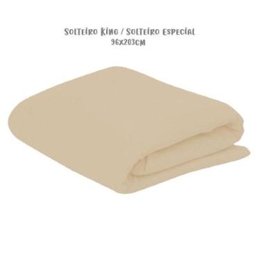 Imagem de Lençol de Elástico Avulso Solteiro Especial King 96cm x 203cm Nude Arr