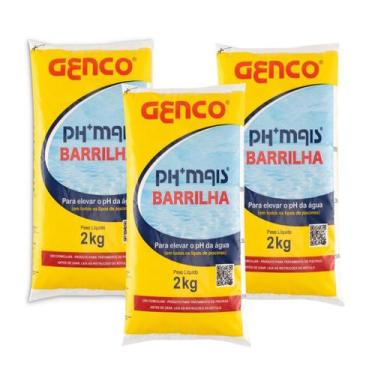 Imagem de Kit 3 Elevador PH Granulado + Barrilha 2kg Genco P/ Piscina