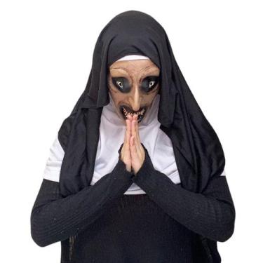 Imagem de Mascara Freira Realista Realista Latex Hallowen Festa Carnaval Fantasi