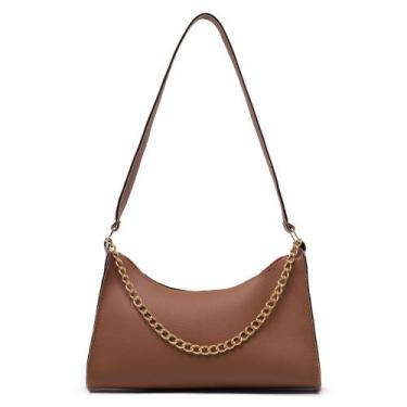 Imagem de Kit Bolsa Feminina Baguete Corrente Lateral + 3 Cintos Básico Fivela D