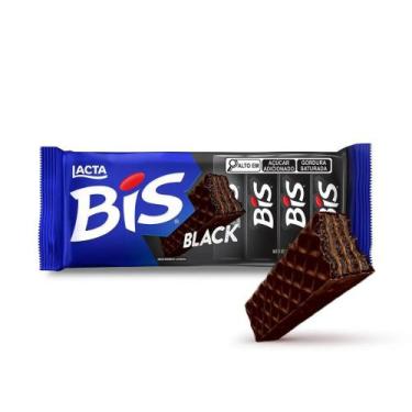 Imagem de Bis Black Chocolate Lacta Caixa com 16 unidades - 100,8g