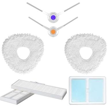 Imagem de DrAer Peças de reposição - Kit de reposição compatível com robô aspirador de pó Narwal Freo Robtic J3, 2 filtros Hepa, 2 escovas laterais, 2 almofadas de esfregão de microfibra, 60 folhas de