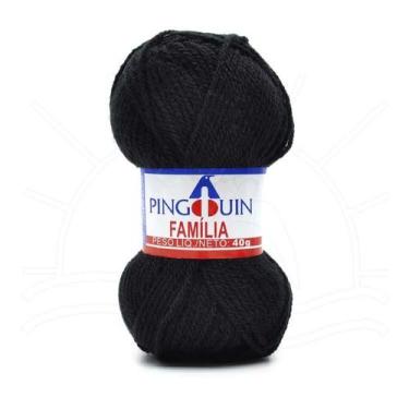 Imagem de Lã Família 40g - Pingouin, 0100 PRETO