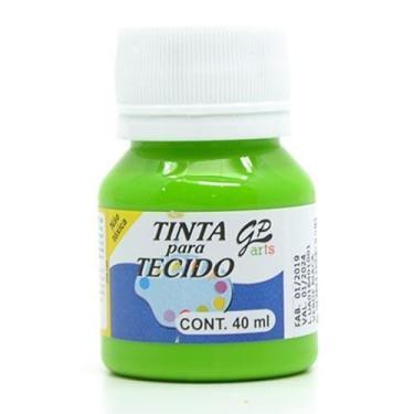Imagem de Tinta para Tecido Gato Preto 40ml, 492 VERDE MAÇA