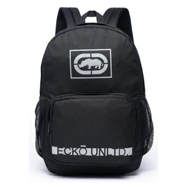 Imagem de Mochila Ecko Resistente Moderna Escolar Dia a Dia Trabalho, U, PRETO