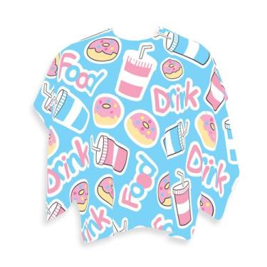 Imagem de Capa Barbeiro Rosquinhas e Bebidas Cetim 156x146cm - PRESENTE-BRINDE