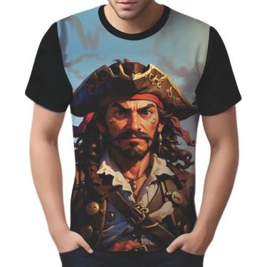 Imagem de Camisa Camiseta Tshirt Estampa Pirata Alto Mar Navios HD 1 - Enjoy Sho