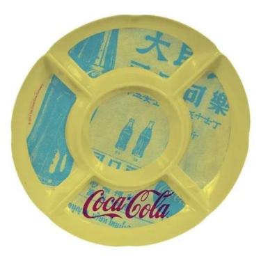 Imagem de Petisqueira Coca-Cola Newspaper Melamine Amarela 26151 Btc - Btc Decor