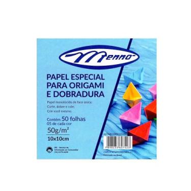 Imagem de Papel para Dobradura Menno 10x10cm 50 Folhas