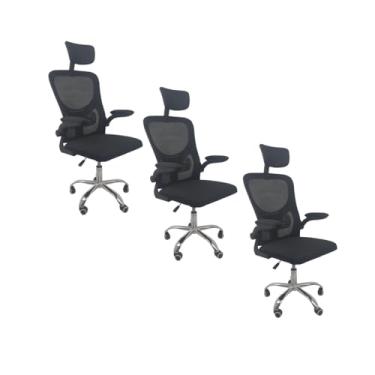 Imagem de Oficial Webshop - Kit 3 Cadeiras de Escritório Diretor Oficial Vegas com apoio -
