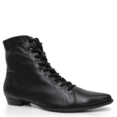 Imagem de Dina Mirtz, Coturno Feminino Bico Fino Dina Mirtz Tamanho:35;cor:Preto
