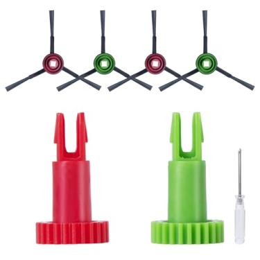 Imagem de Fixbetter 2 peças de engrenagem de encaixe do motor de escova lateral e 4 escovas laterais e 1 chave de fenda para ECOVACS DEEBOT OZMO 950/920/ N5/ N8 T5/T9/T8 peças sobressalentes acessório de