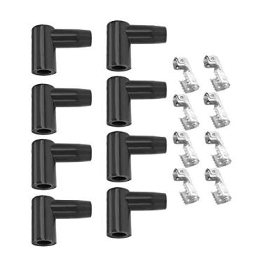 Imagem de Kit de terminal de bota de bobina de vela de ignição 90 graus HEI distribuidor e bobina de bota fio de ignição 6 mm 7 mm 8 mm 9 mm 10 mm (8 peças)