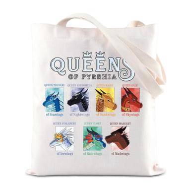 Imagem de TGBJE Bolsa de ombro inspirada em romance Wings Fire Presente Livreiro Tribos Dragão Amantes Bolsa de Ombro Queens Of Pyrrhia Gift, Bolsa Queens Dragon, Medium