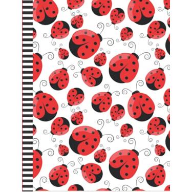 Imagem de Ladybug Notebook: Large 8.5x11 Composition Journal / 100 Sheets (200 Pages) / College Ruled Diary - Blank Numbered Pages/Garden Insect Pattern Cover ... Taking Gift For Home-School - Work - Writing