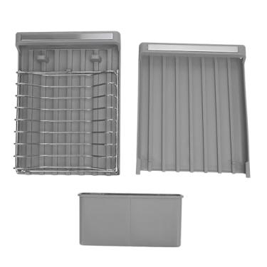 Imagem de Rack de Prato Ajustável, Escorredor Multifuncional de Secador de Pratos Com Suporte de Armazenamento de Utensílio de Pauzinhos para Itens Essenciais de Cozinha