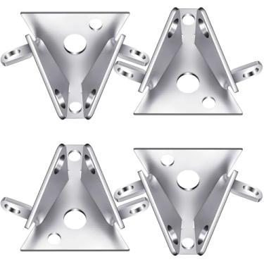 Imagem de Yaocom 4 peças de suporte de corrente de porta de garagem para talha de corrente, acabamento banhado a zinco