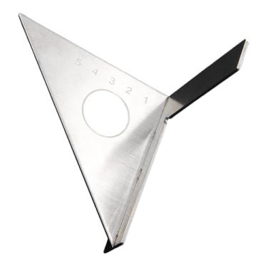 Imagem de Bothyi Régua triangular de medição de ângulo múltiplo 3D, aço inoxidável, multifuncional para carpinteiro, transferidor quadrado, régua de desenho de linha