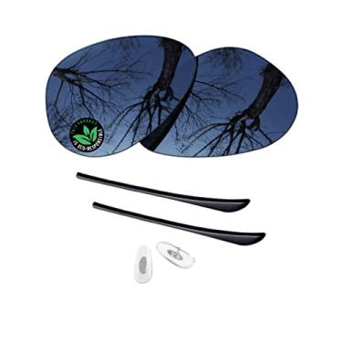 Imagem de Raydi Lentes de reposição de policarbonato e kits de borracha para óculos de sol RayBan Aviator RB3025 58 mm - Espelho cromado preto - polarizado