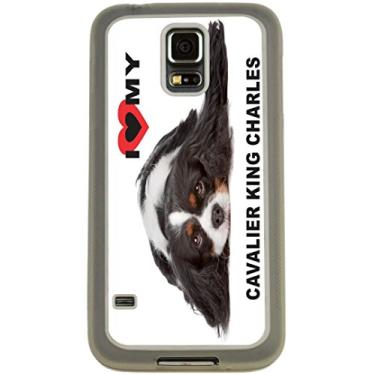 Imagem de Rikki Knight My Best Friend is a Black and White Cavalier King Charles Dog Capa para Samsung Galaxy S5 - Transparente