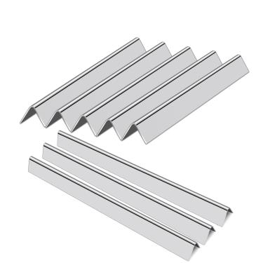 Imagem de Zemibi Barras aromatizadoras de grelha para Weber Summit série 400, Summit E/S 440/450/460/470, peças de reposição a gás de aço inoxidável de 8 peças para modelos de grelha Weber 67668, 45,7 cm x 4,1