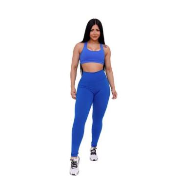 Imagem de Calça Legging Suplex Academia Cintura Alta Feminina - WJU JEANS, Azul,