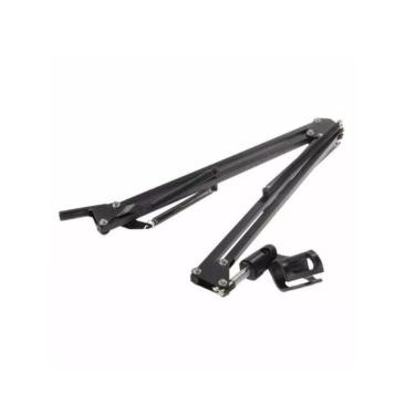 Imagem de Pedestal Suporte Mesa Articulado Microfone Estúdio Rádio