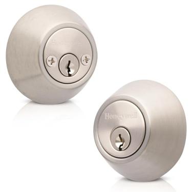 Imagem de Honeywell Safes & Door Locks Fechadura de cilindro duplo 8112309, níquel acetinado