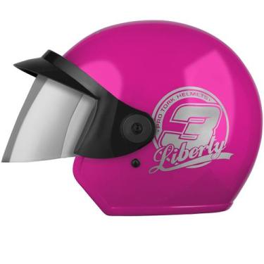 Imagem de Capacete Aberto Pro Tork Liberty 3 Solid Viseira Espelhada Masculino F