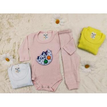 Imagem de Kit 2 conjunto body Feminino canelado Sortido,cores sortidas - Reidi, 