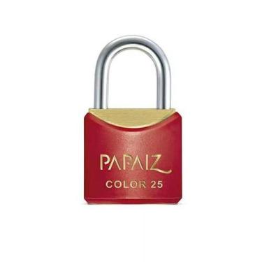 Imagem de Kit com 5 cadeados Papaiz 25 MM Vermelho KA1 - 100022
