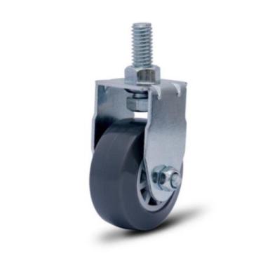 Imagem de Rodizio Espiga fixo polipropileno / pvc serie 10 cinza 2 polegadas Col