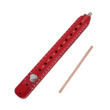 Imagem de Marcador de compasso para marcenaria, régua de desenho de ar co de liga de alumínio, régua de desenho de círculo ajustável portátil para marcenaria, desenho industrial (Grande)