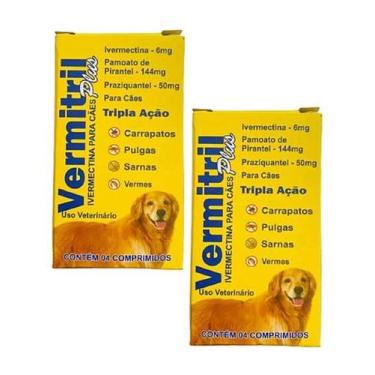Imagem de Vermitril  8 Comprimidos Palatáveis para Cães de Grande Porte - Vila F
